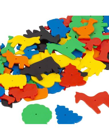 Figurines à clouer Educo thème ferme pour jeu du marteau