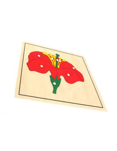 puzzle bois botanique fleur