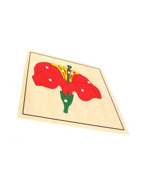 puzzle bois botanique fleur