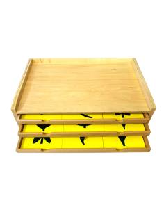 Cabinet Montessori avec 18 formes de feuilles 2
