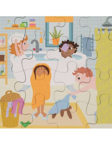 Puzzle routine quotidienne – comprendre les étapes du bain