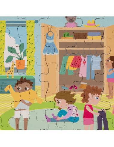 Puzzle routine quotidienne – apprendre à s’habiller en autonomie