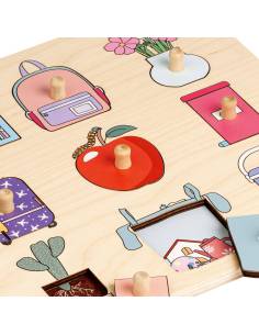 puzzle en bois contenu des objets 2