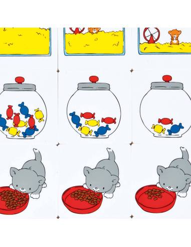 Jeu pédagogique pour comparer visuellement les contenants