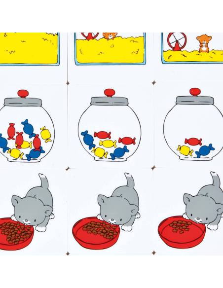 Jeu pédagogique pour comparer visuellement les contenants