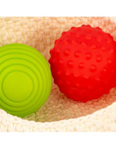 Ensemble de 4 balles tactiles pour l’éveil sensoriel des tout-petits