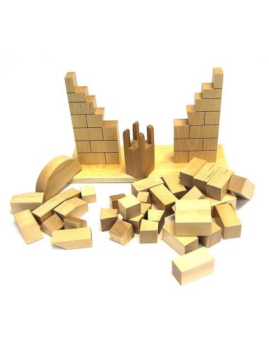 Arche romane Montessori en bois pour construction géométrique