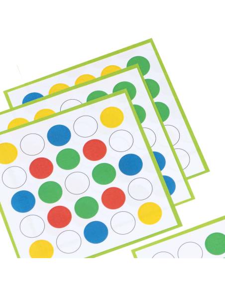 Plateau mosaïque en bois avec boules colorées