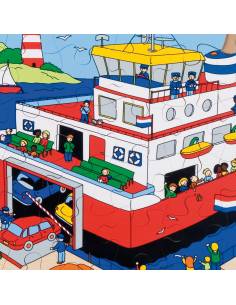 Puzzle Le bateau en bois – 36 pièces éducatives sur les transports maritimes 2