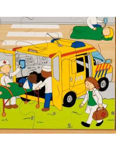 Puzzle en bois accident 16 pièces 2