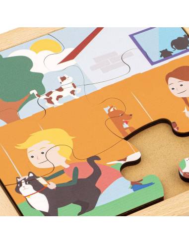 Puzzle de la Vie Quotidienne en bois – Le jardin (6 pièces) pour tout-petits