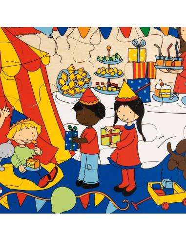 Puzzle L’anniversaire en bois – 24 pièces éducatives sur les activités des enfants