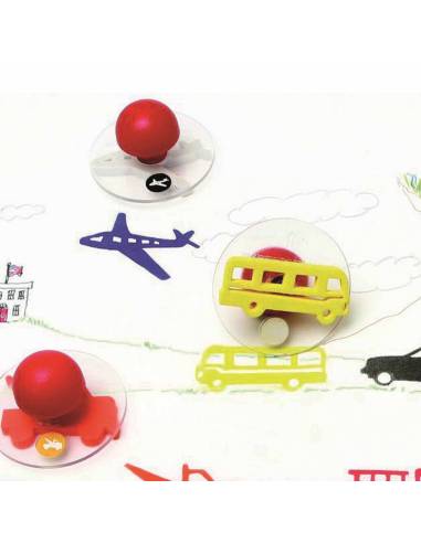 Tampons pédagogiques – 10 motifs sur le thème des transports