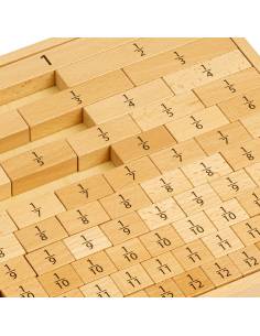 Blocs de fractions en bois éducatifs pour enfants 2