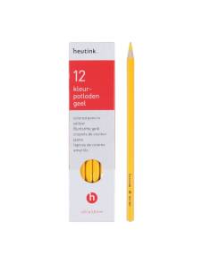 12 crayons de couleur - Forme hexagonale - Pointe 3.7 mm - Couleur jaune clair