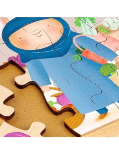 Puzzle en bois éducatif sur les légumes 2