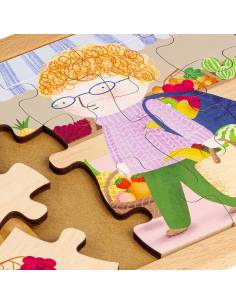 Puzzle en bois éducatif sur les fruits 2