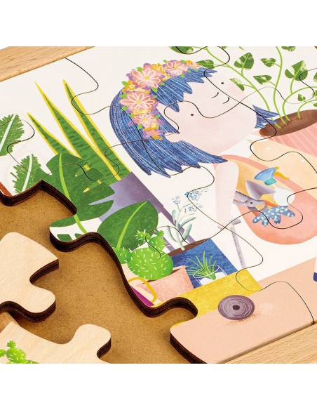 Un puzzle coloré pour découvrir, observer et nommer les plantes du quotidien