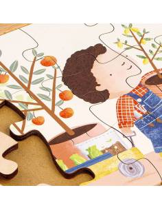 Puzzle en bois éducatif sur le jardin 2