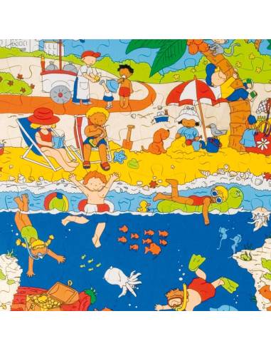 Puzzle La plage – dessus et dessous, 120 pièces (40x50 cm)