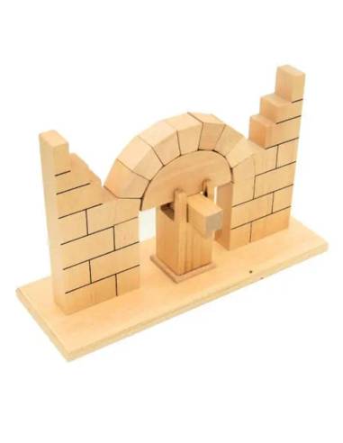 Arche romane Montessori en bois à assembler pour découvrir géométrie, logique et créativité dès 4 ans