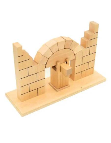 Arche romane Montessori en bois à assembler pour découvrir géométrie, logique et créativité dès 4 ans