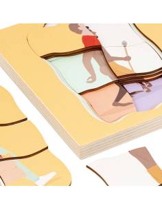 Puzzle à étage en bois sur l’évolution de l’homme 2
