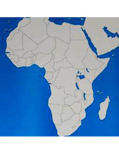 Carte de contrôle Montessori de l’Afrique – support visuel pour puzzle de géographie