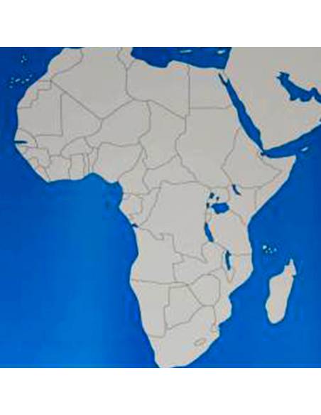 Carte de contrôle Montessori de l’Afrique – support visuel pour puzzle de géographie