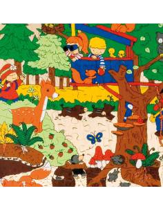 Puzzle en bois dessus et dessous – la forêt 2