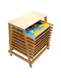 Cabinet complet de géographie Montessori – exploration sensorielle et cartographique du monde
