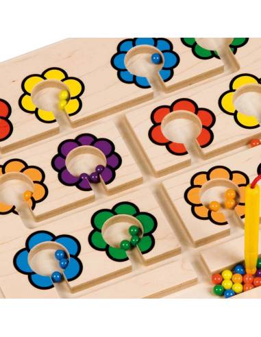 Un tableau ludique et sensoriel sur le thème des fleurs pour développer la motricité fine