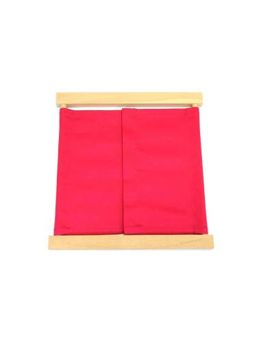 Cadre d’habillage Montessori pressions en bois et tissu
