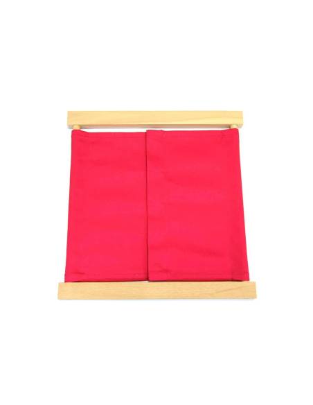 Cadre d’habillage Montessori pressions en bois et tissu