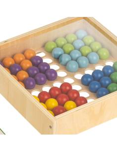 Table de mosaïque avec boules en bois colorées 2