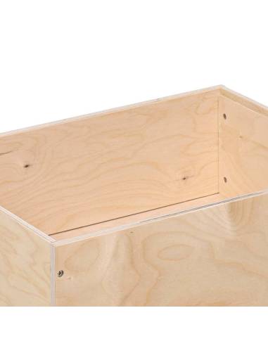 Organiser et déplacer facilement jouets et matériel avec un coffre en bois pratique et durable