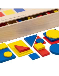 Figures planes en bois coloré pour enfants 2