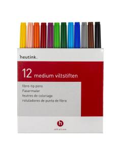 Assortiment de 12 Crayons feutres Medium (6 mm) - Encre lavable