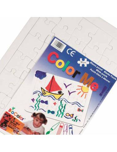 Un puzzle vierge solide à décorer pour stimuler l’imagination des enfants