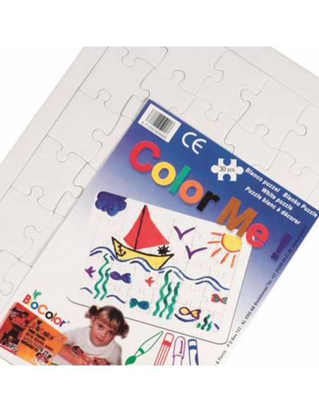 Un puzzle vierge solide à décorer pour stimuler l’imagination des enfants