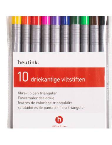 Un assortiment de 10 feutres colorés à pointe fine, parfaits pour écrire et dessiner avec précision