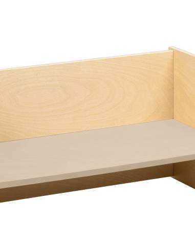 Banc cube polyvalent avec assise grise, idéal pour assise, table ou rangement en école et maison