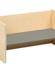 Banc cube en bois avec assise verte – 72 x 36 cm 2