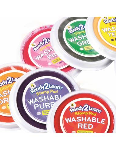 Coffret complet de tampons encreurs colorés pour ateliers créatifs et éducatifs