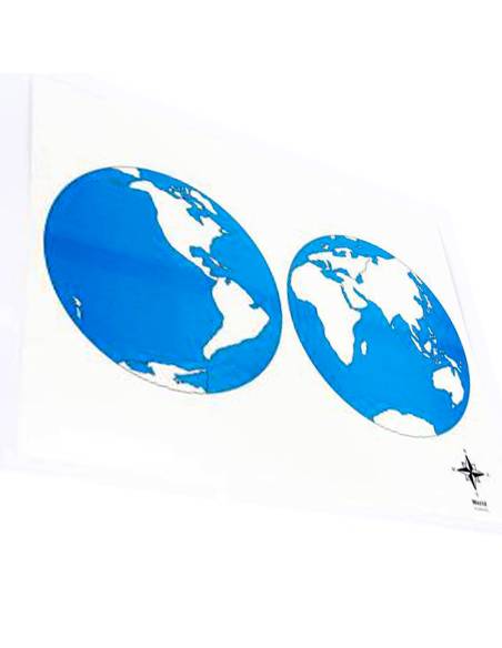 Carte de contrôle du planisphère du monde Montessori – outil éducatif pour découvrir continents et pays