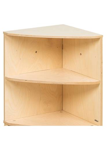 Un meuble d’angle robuste en bois pour compléter la cuisine de jeu des enfants