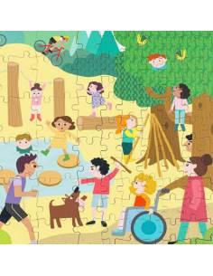 Coffret de 4 puzzles coopératifs en bois, 102 pièces 2