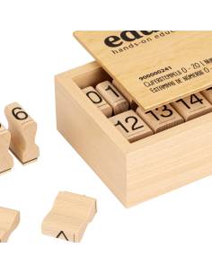 Tampons des chiffres de 0 à 20 en bois et caoutchouc 2