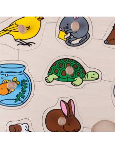 Puzzle encastrement animaux domestiques avec boutons 2