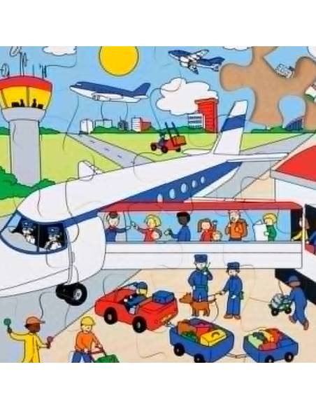 4 puzzles éducatifs en bois pour découvrir les moyens de transport et développer motricité et logique